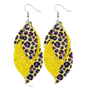 Pendientes De Cuero De Leopardo al por mayor